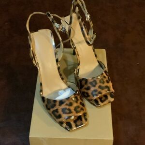 Steve Madden Brown Leopard Slingback Heels